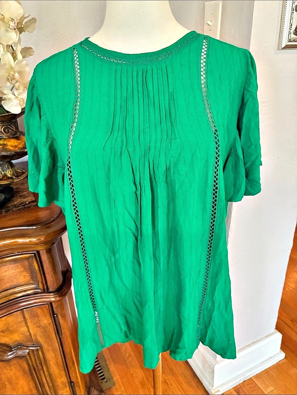 Knox Rose Green Tunic Top Size Medium Like New